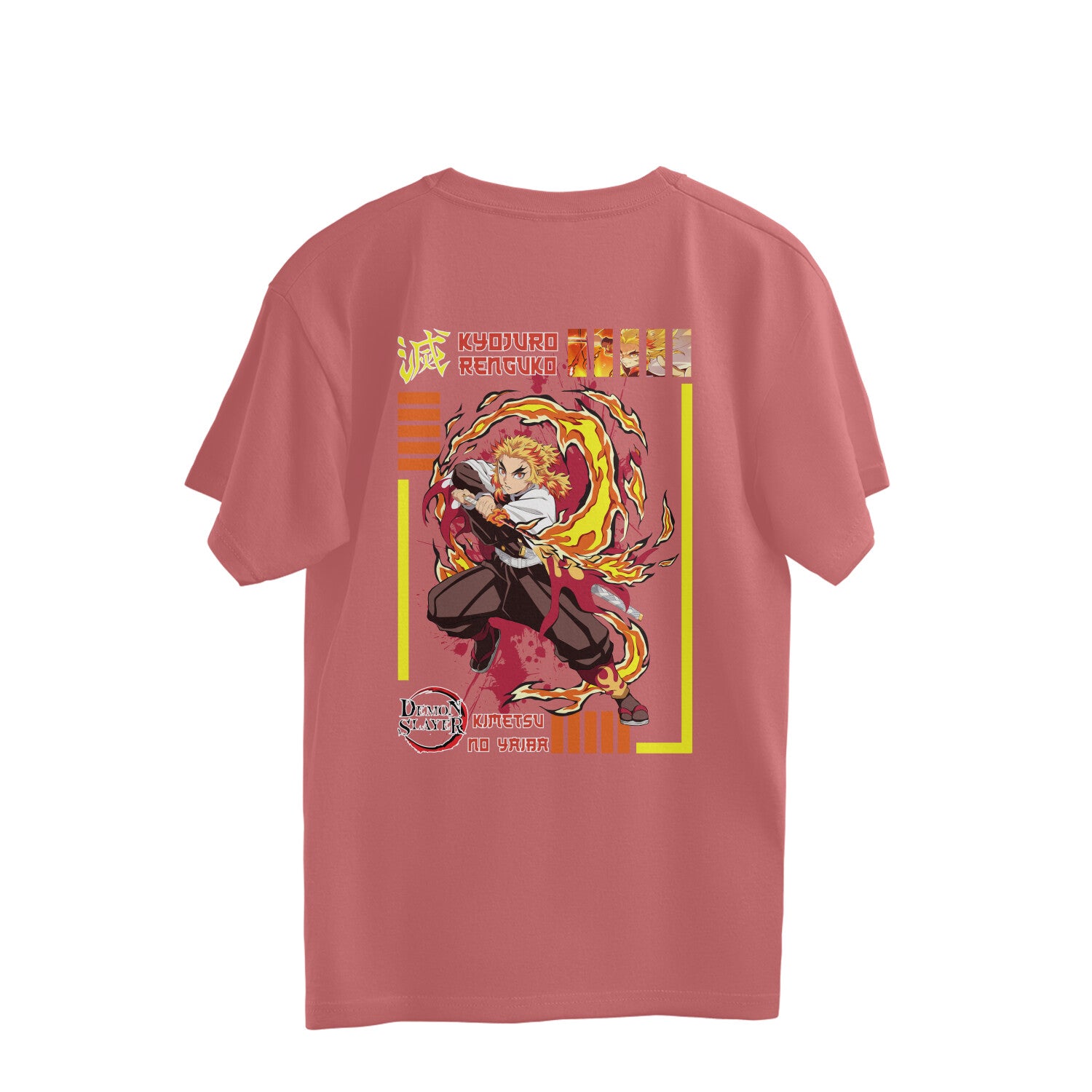 Men kyojuro rengoku anime printed oversized Tee