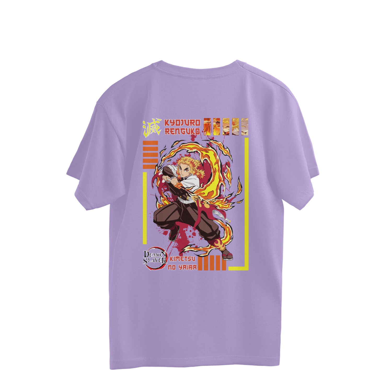 Men kyojuro rengoku anime printed oversized Tee