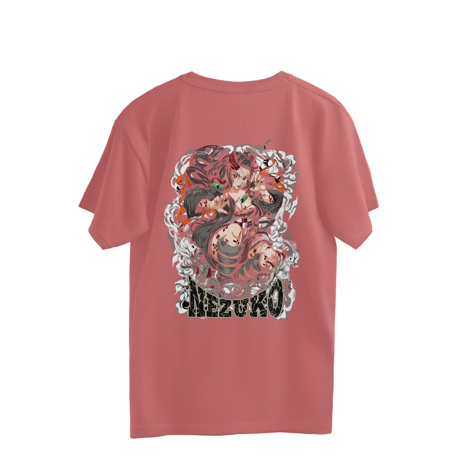 Women Nezuko kamado demon slayer back printed oversized Tee