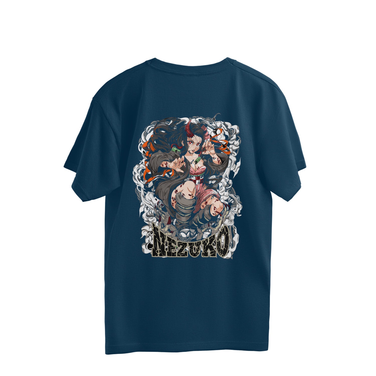 Women Nezuko kamado demon slayer back printed oversized Tee