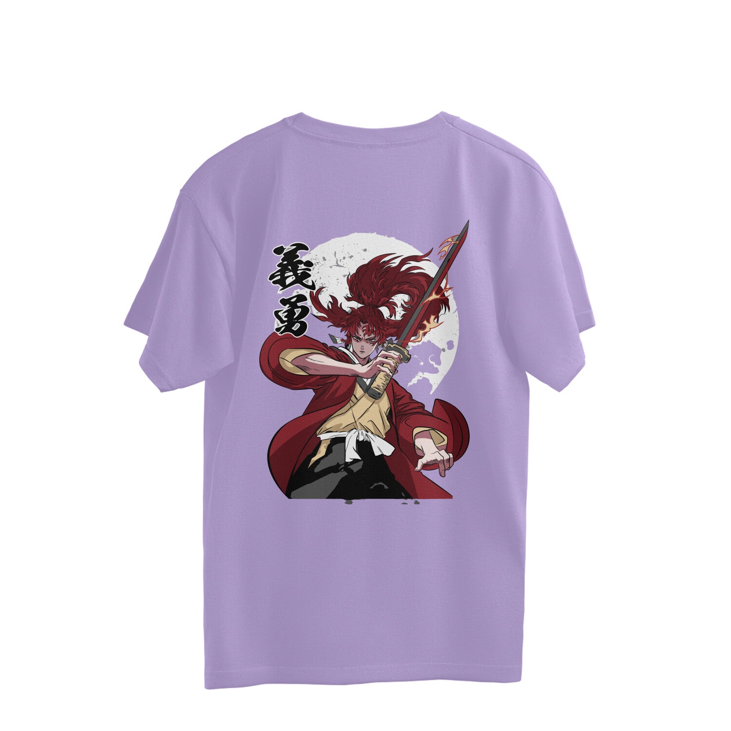 Men Yoriichi kimetsu demon slayer printed oversized Tee