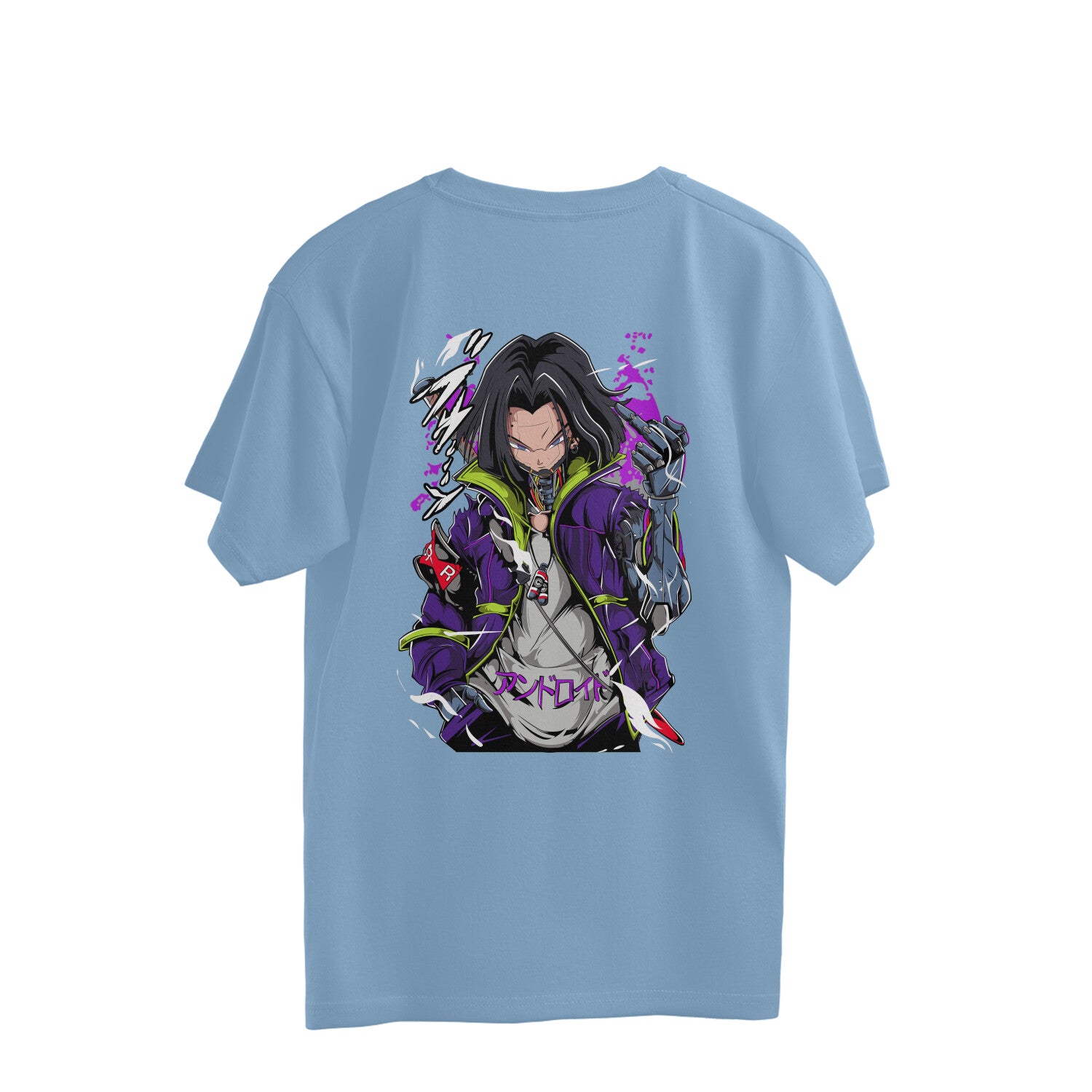 Women Android ex-17 graphic back printed oversized Tee