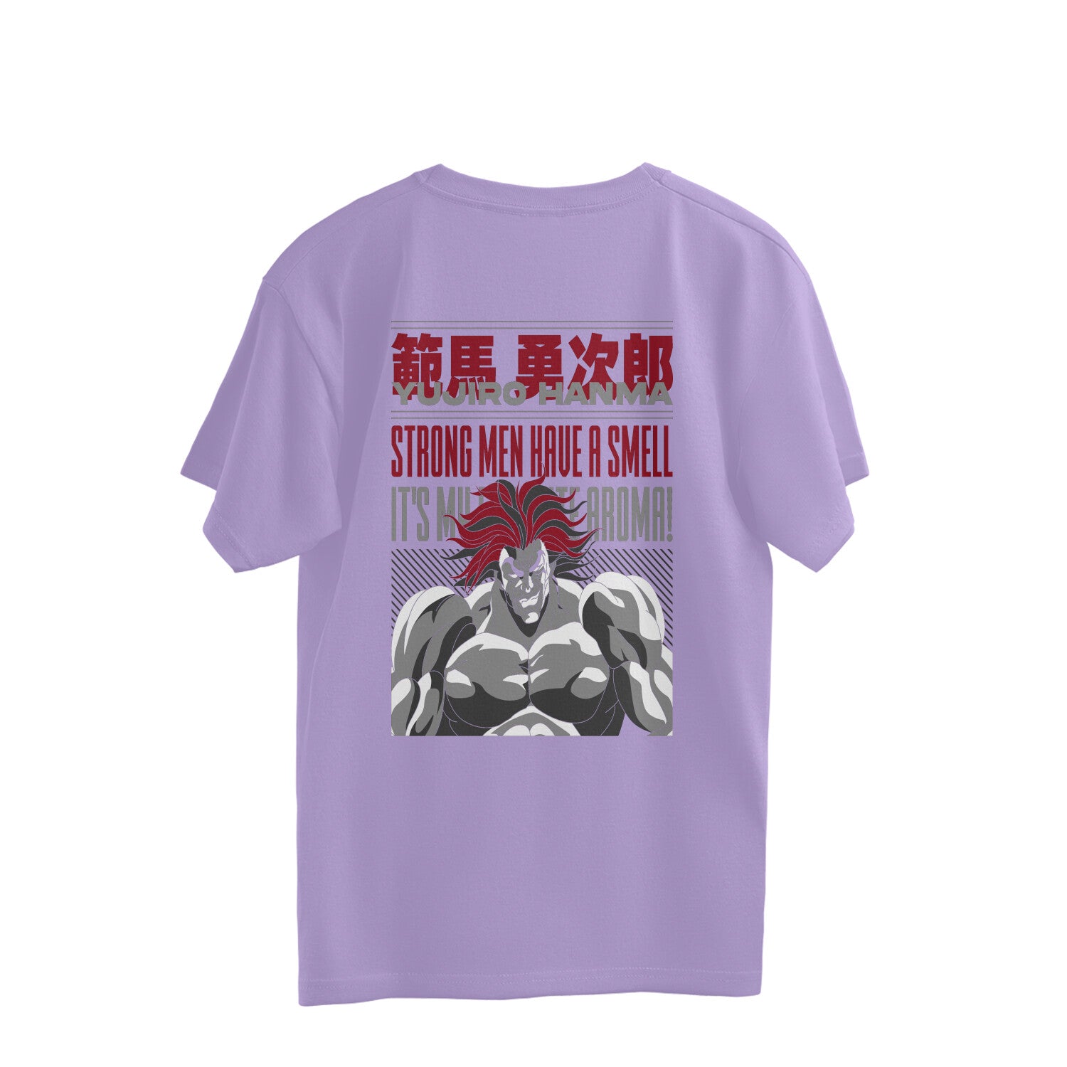 Men yujiro hanma graphic back printed oversized Tee