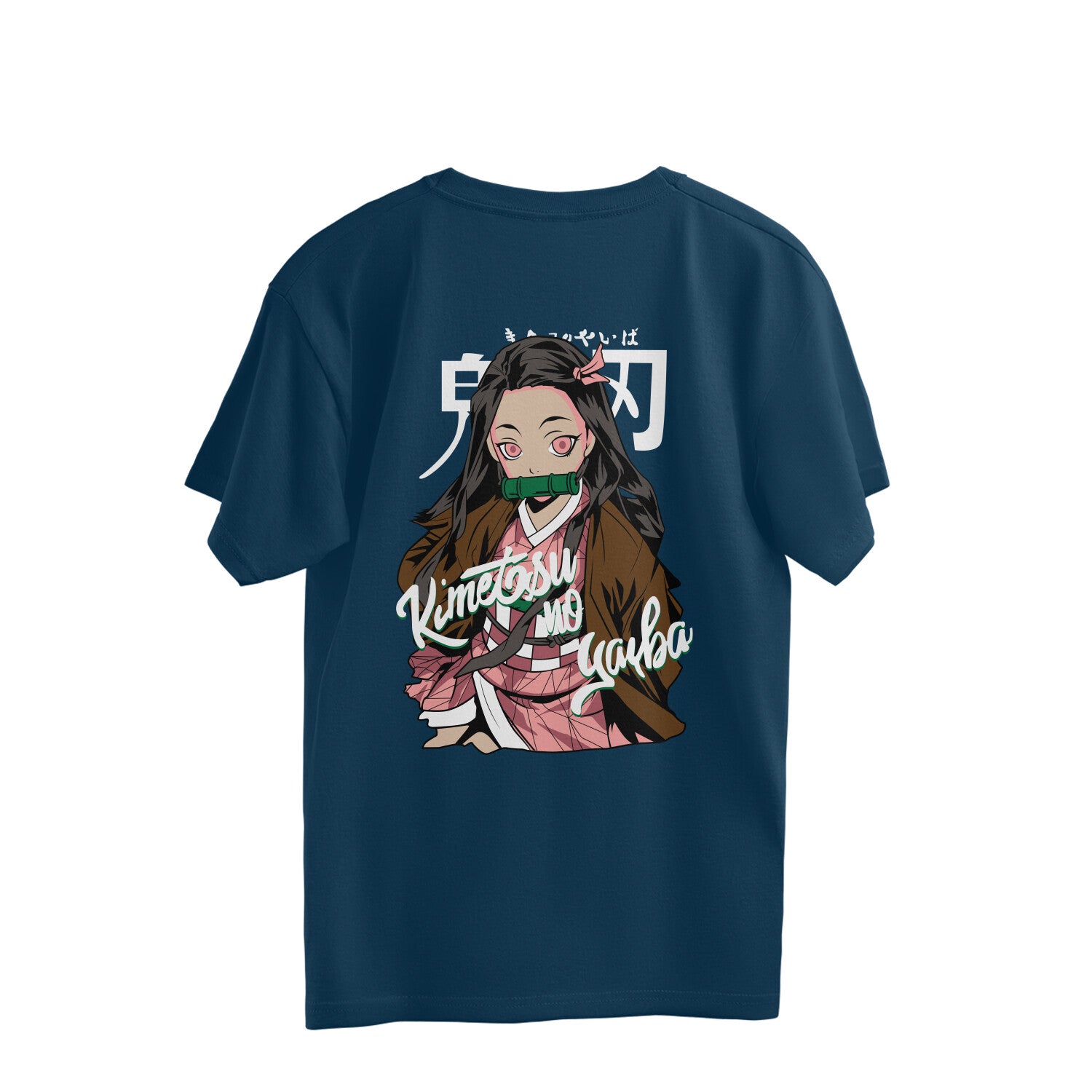 Women Nezuko kamado graphic back printed oversized Tee