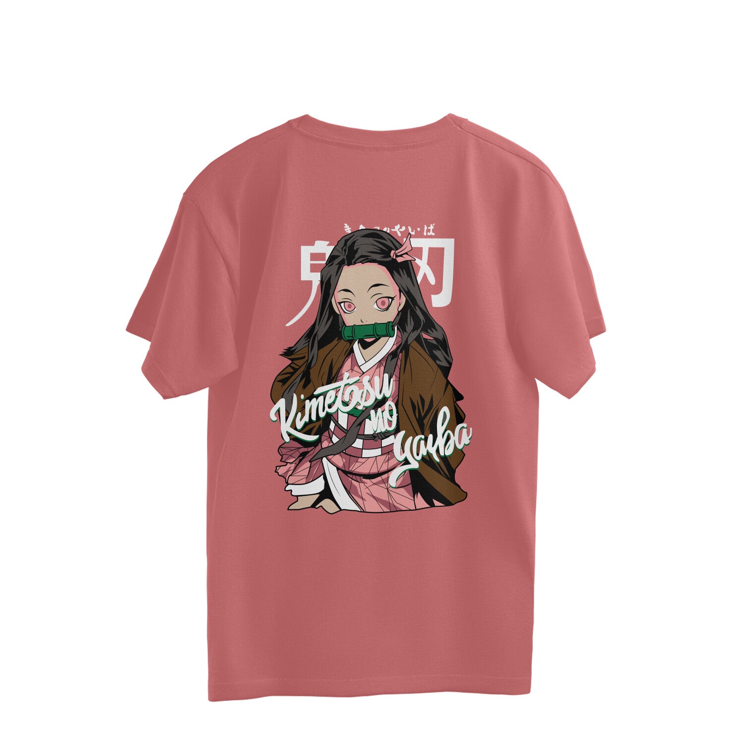 Women Nezuko kamado graphic back printed oversized Tee