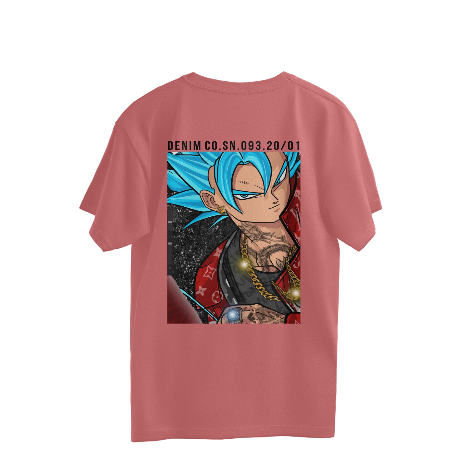 Men Goku supreme graphic back printed oversized Tee