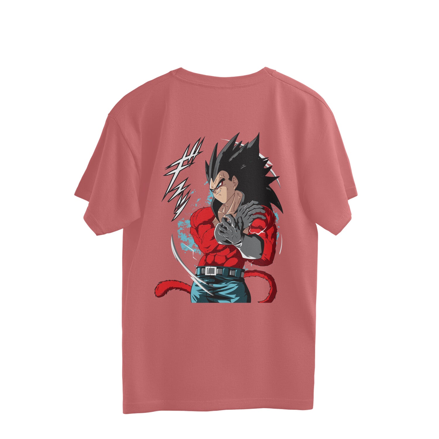 Men Vegeta ssj4 graphic back printed oversized Tee