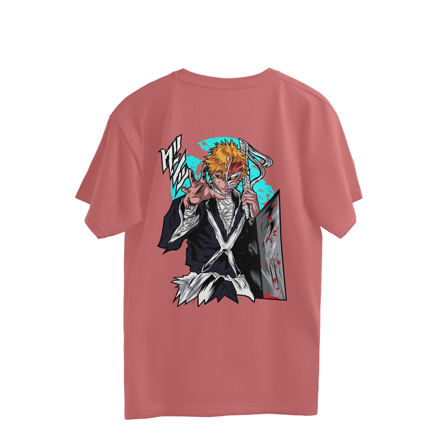 Men Rukia kuchiki graphic back printed oversized Tee