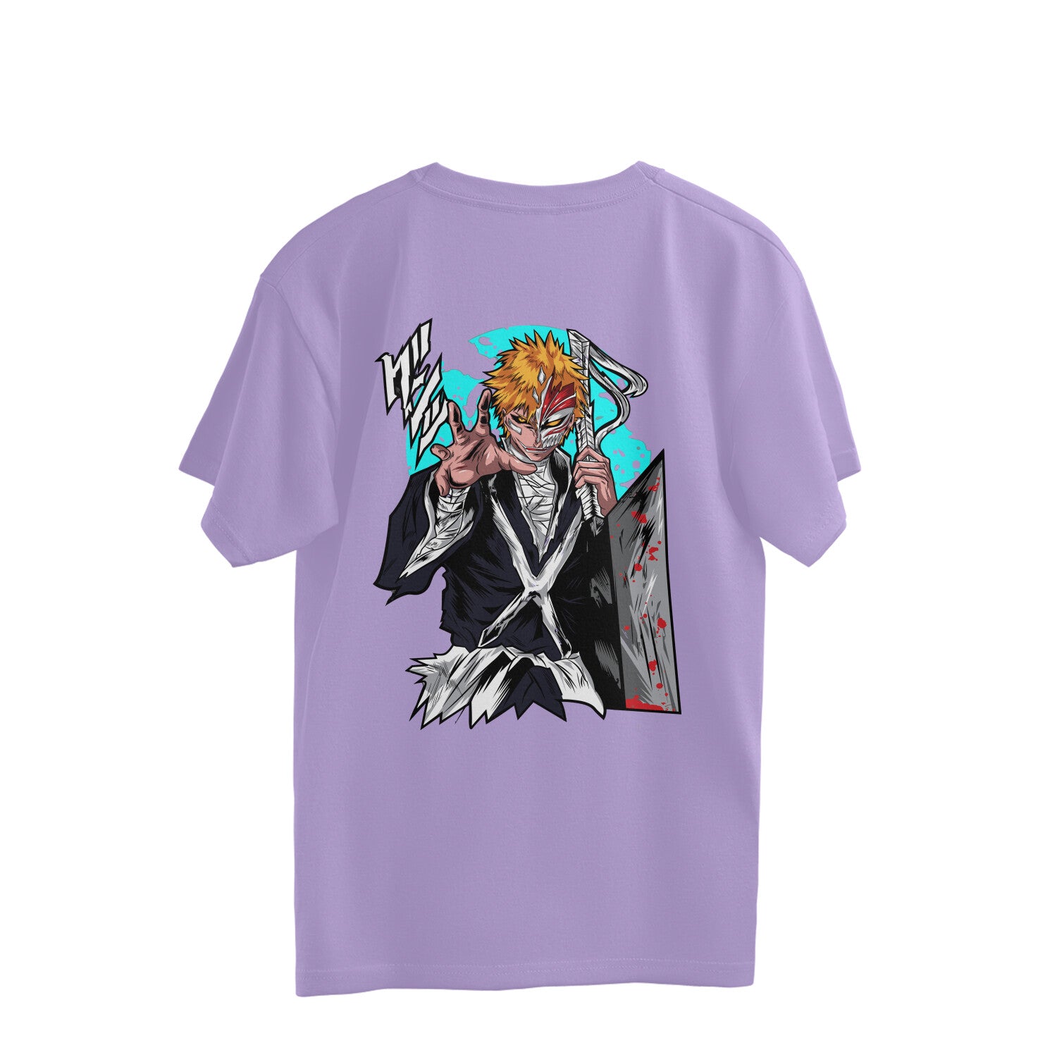 Men Rukia kuchiki graphic back printed oversized Tee