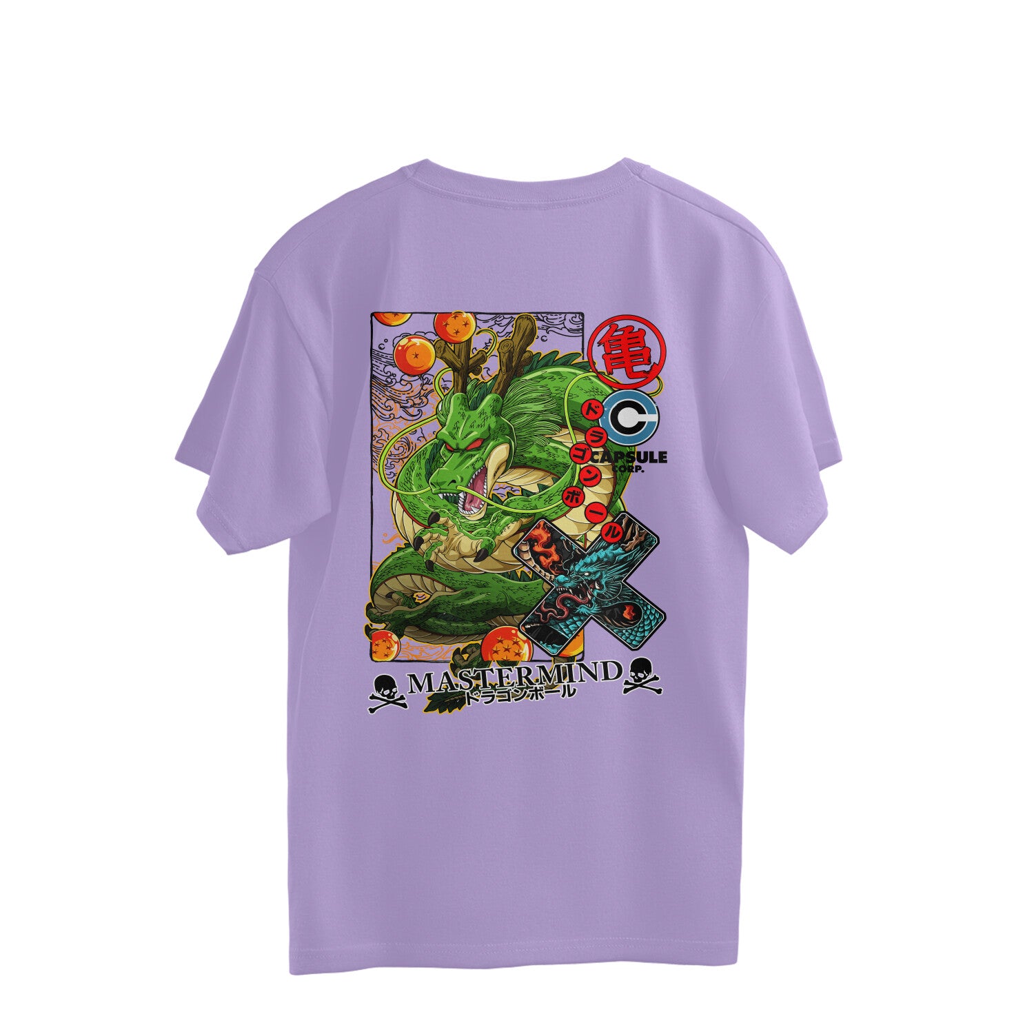 Men DBZ shenron dragon ball graphic back printed oversized Tee