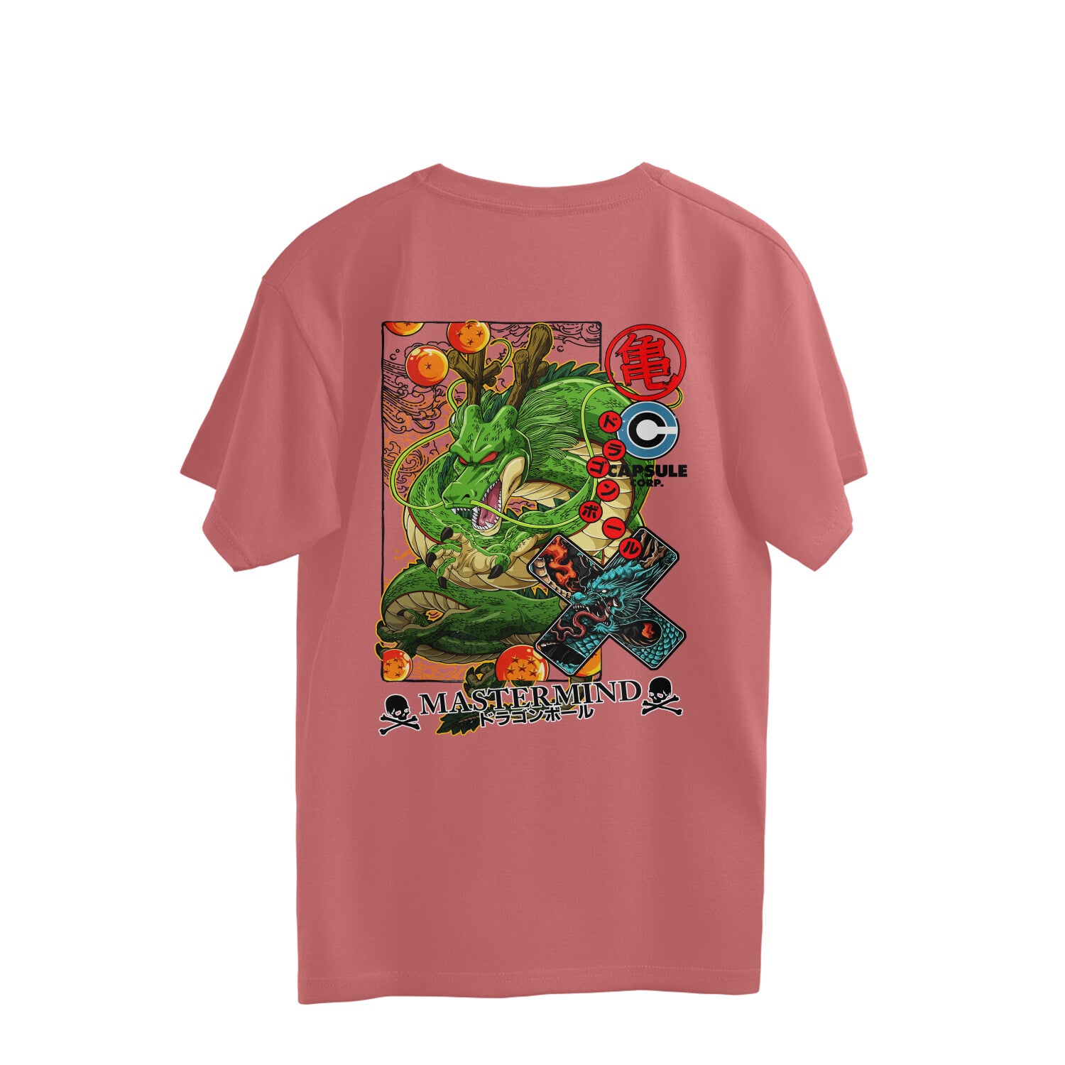 Men DBZ shenron dragon ball graphic back printed oversized Tee