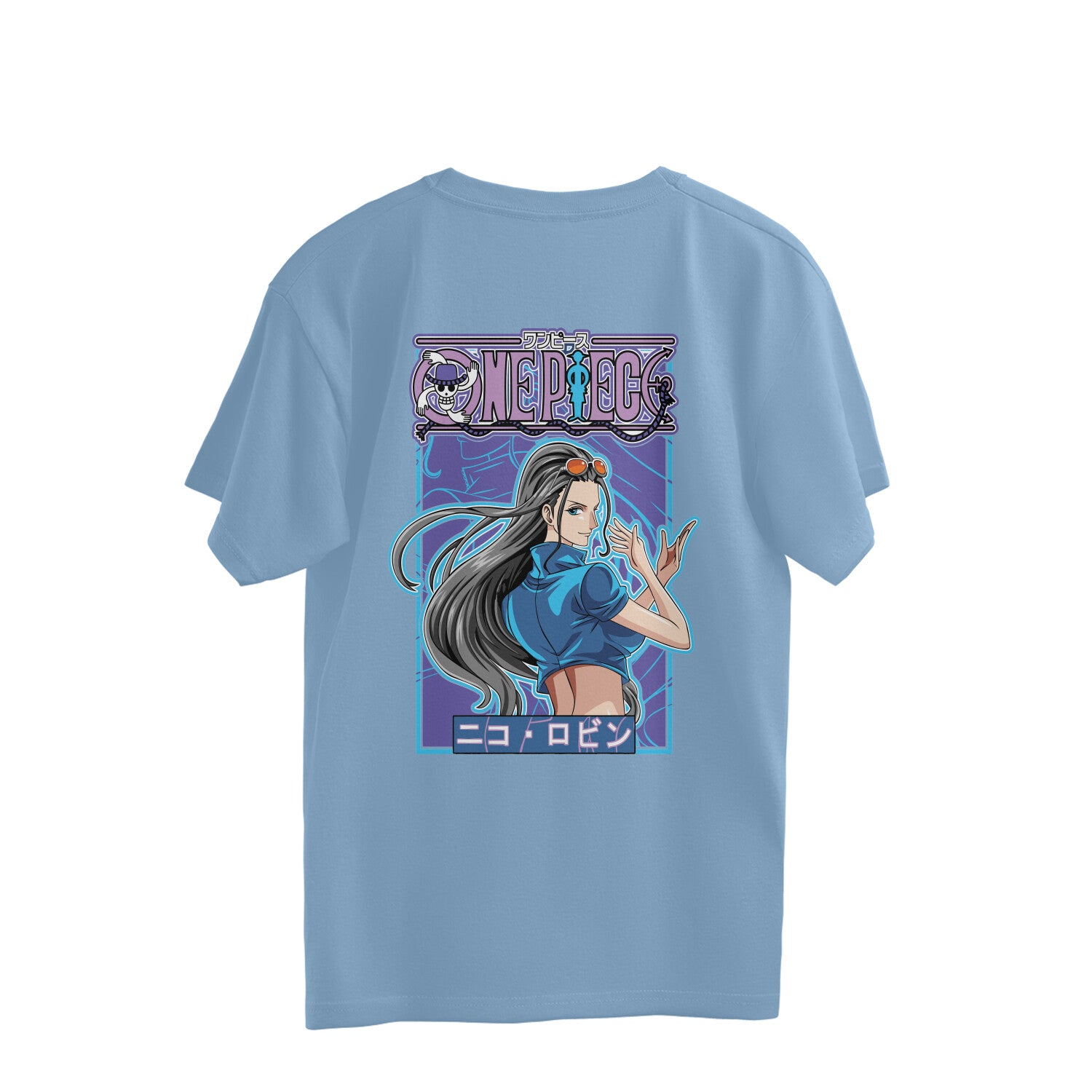 Women Nico robin graphic back printed oversized Tee