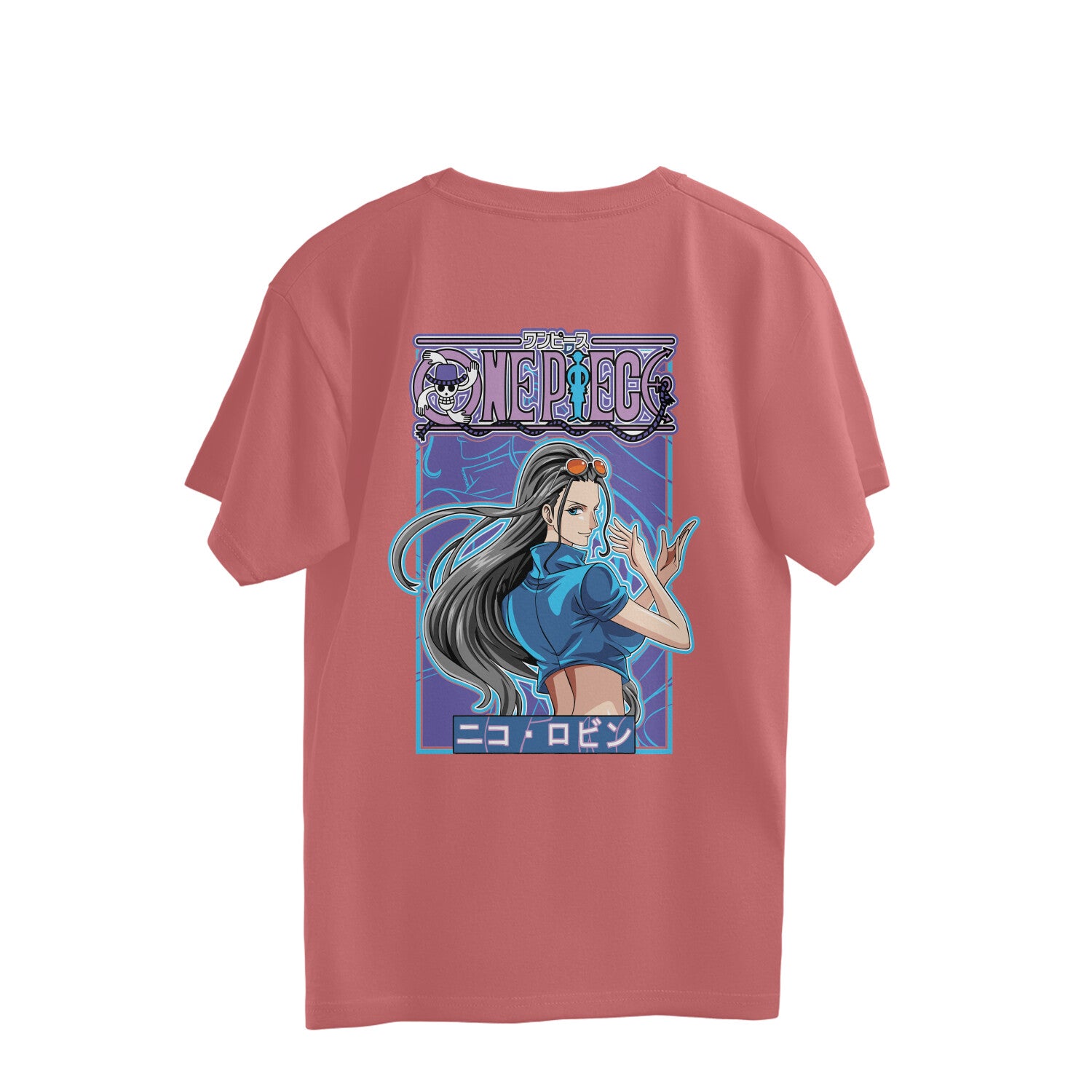 Women Nico robin graphic back printed oversized Tee