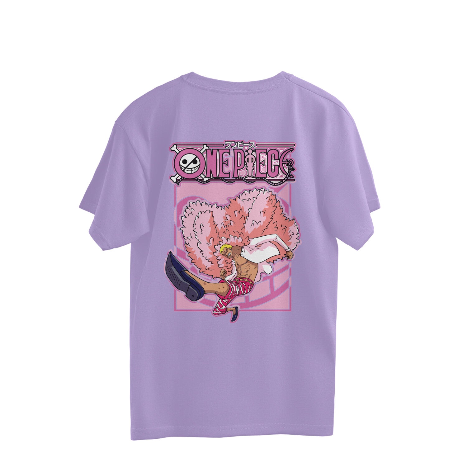 Men Donquixote king Doflamingo Graphic back printed oversized Tee.