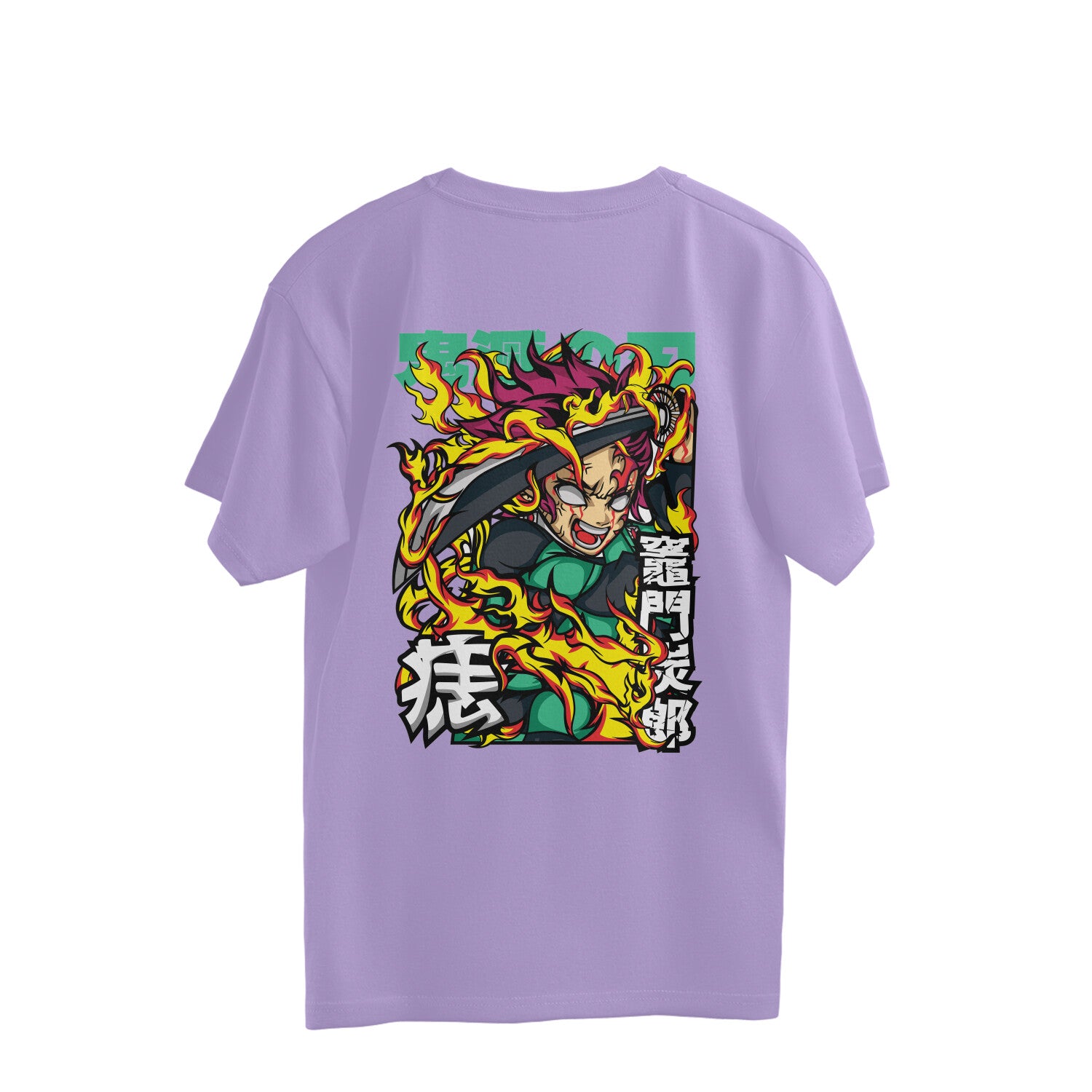 Women Tanjiro kamado Graphic back printed oversized Tee