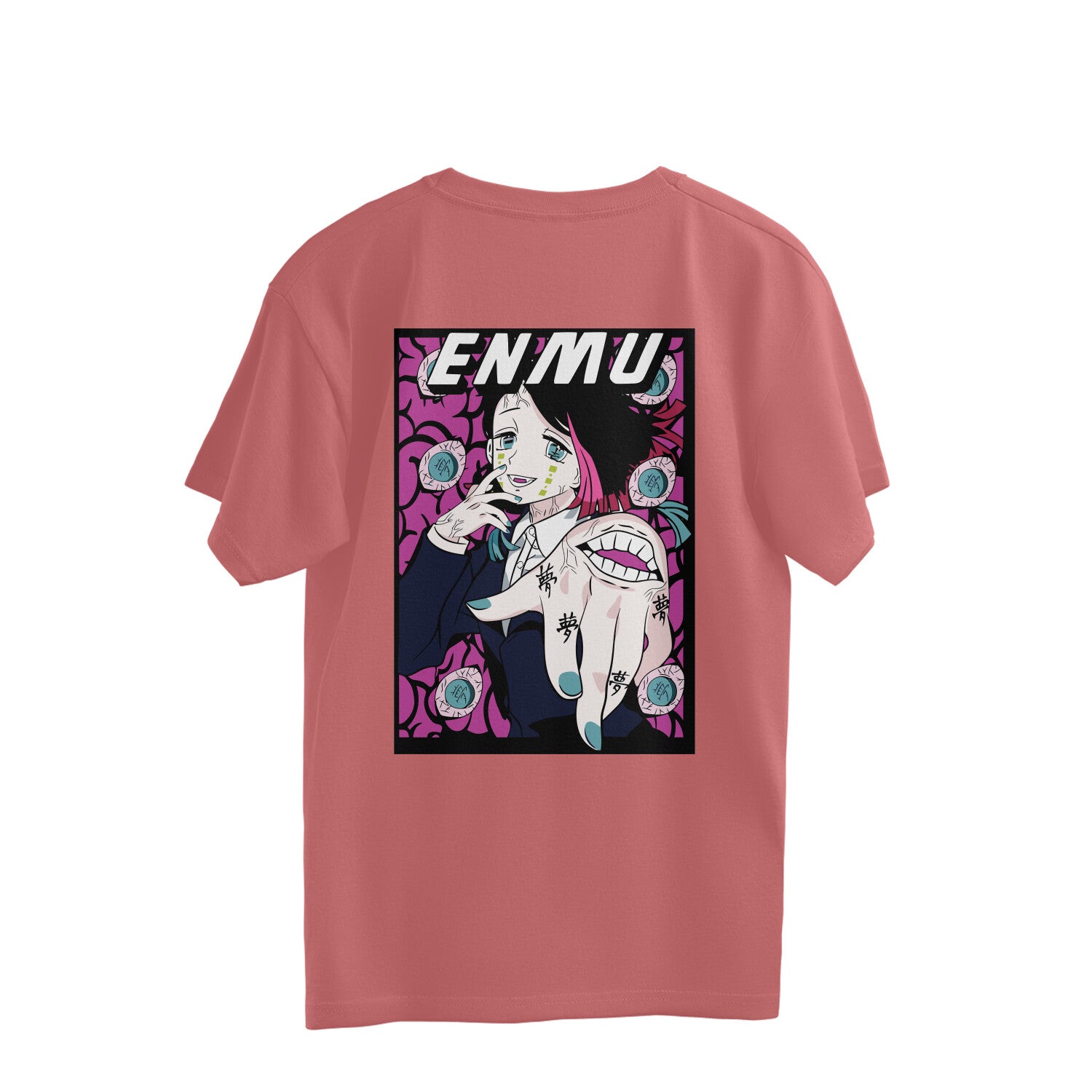 Women Enmu manga Graphic back printed Oversized Tee