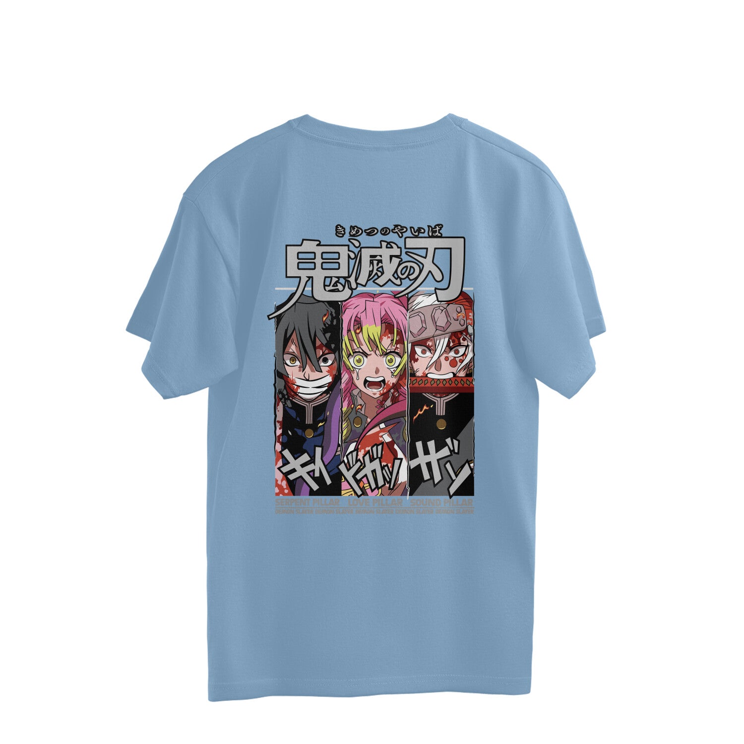 Women Mitsuri kanroji graphic back printed oversized Tee