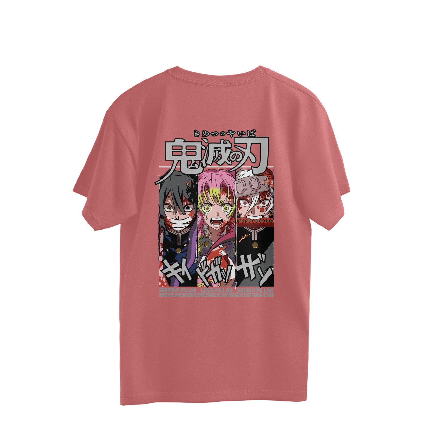 Women Mitsuri kanroji graphic back printed oversized Tee