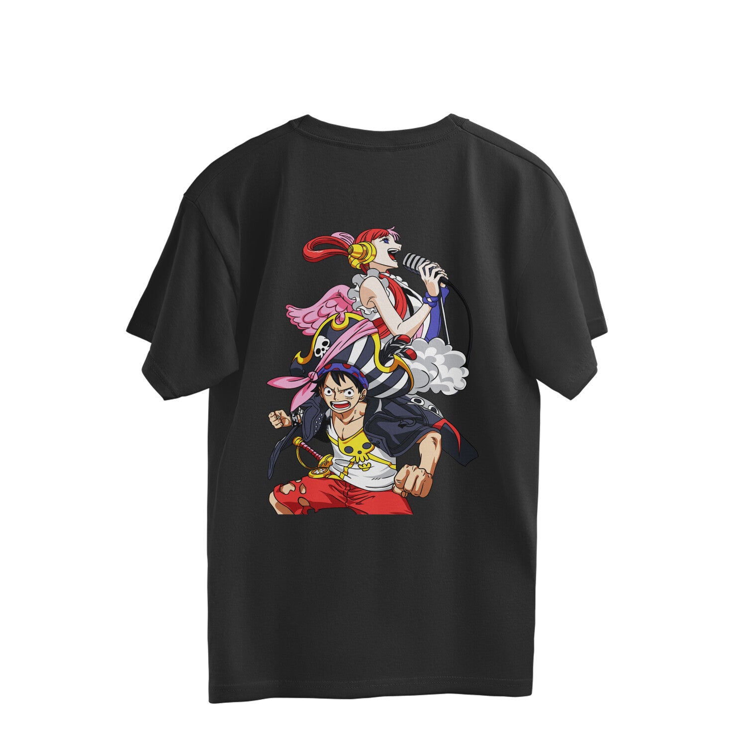 Women Uta & Luffy graphic back printed oversized Tee