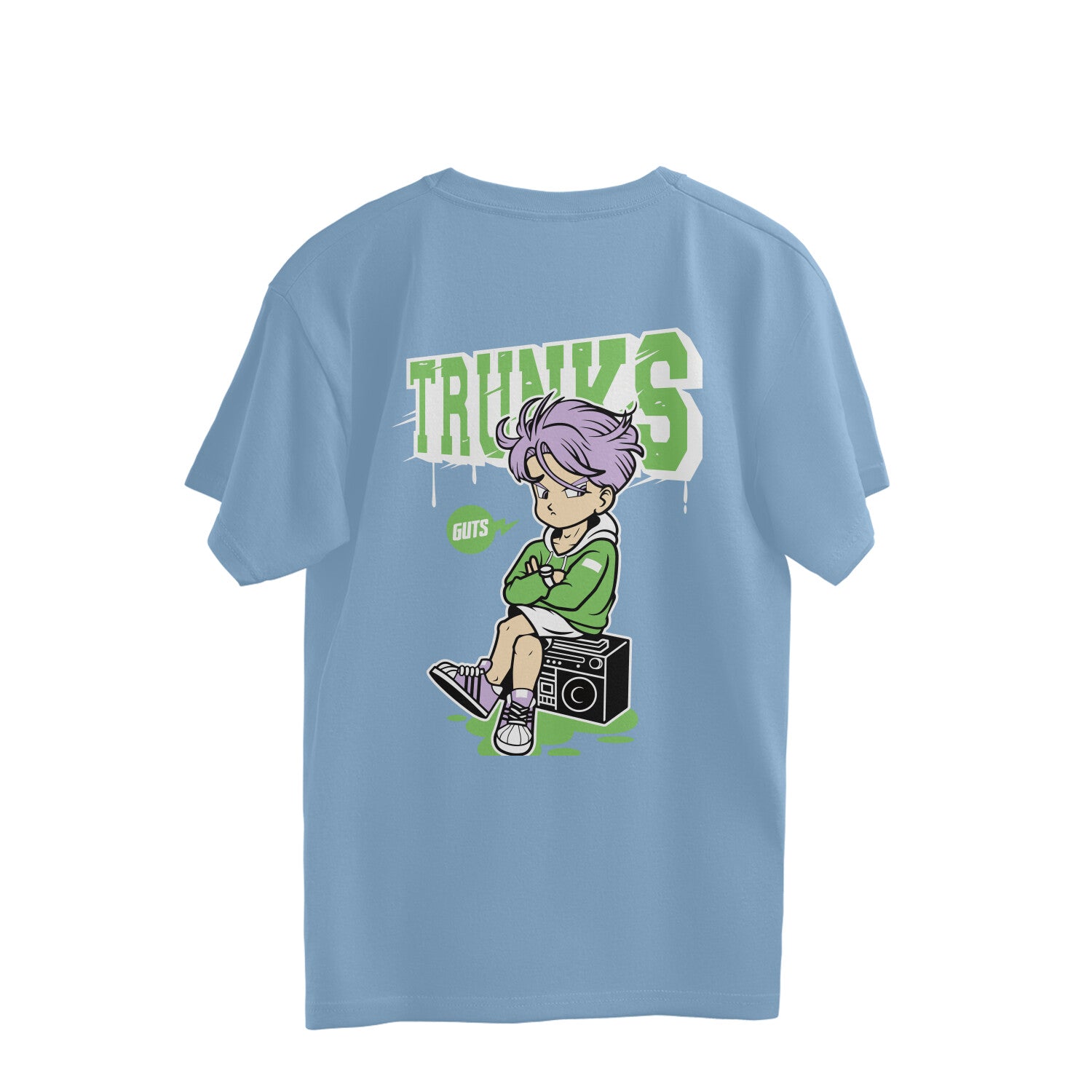 Men trunks graphic back printed oversized Tee