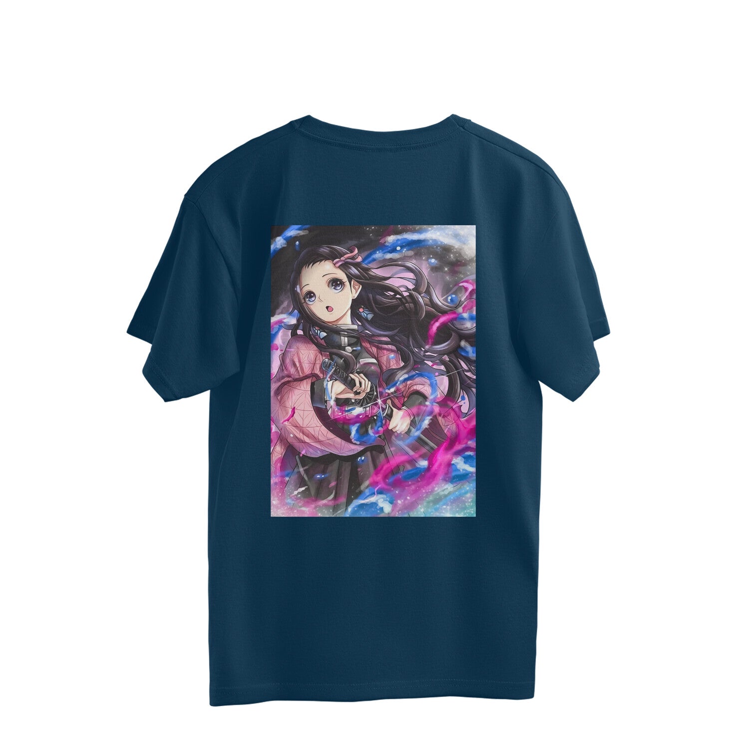 Women Nezuko kamado graphic back printed oversized Tee