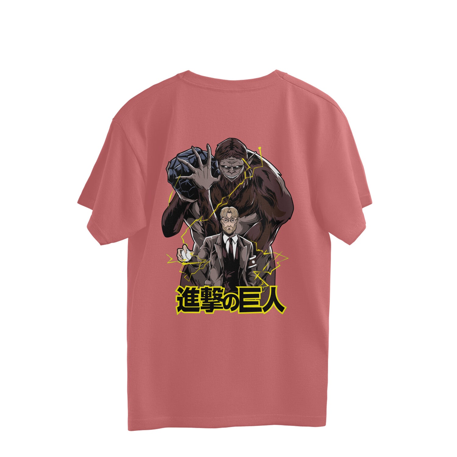 Men Attack on titan graphic back printed oversized Tee