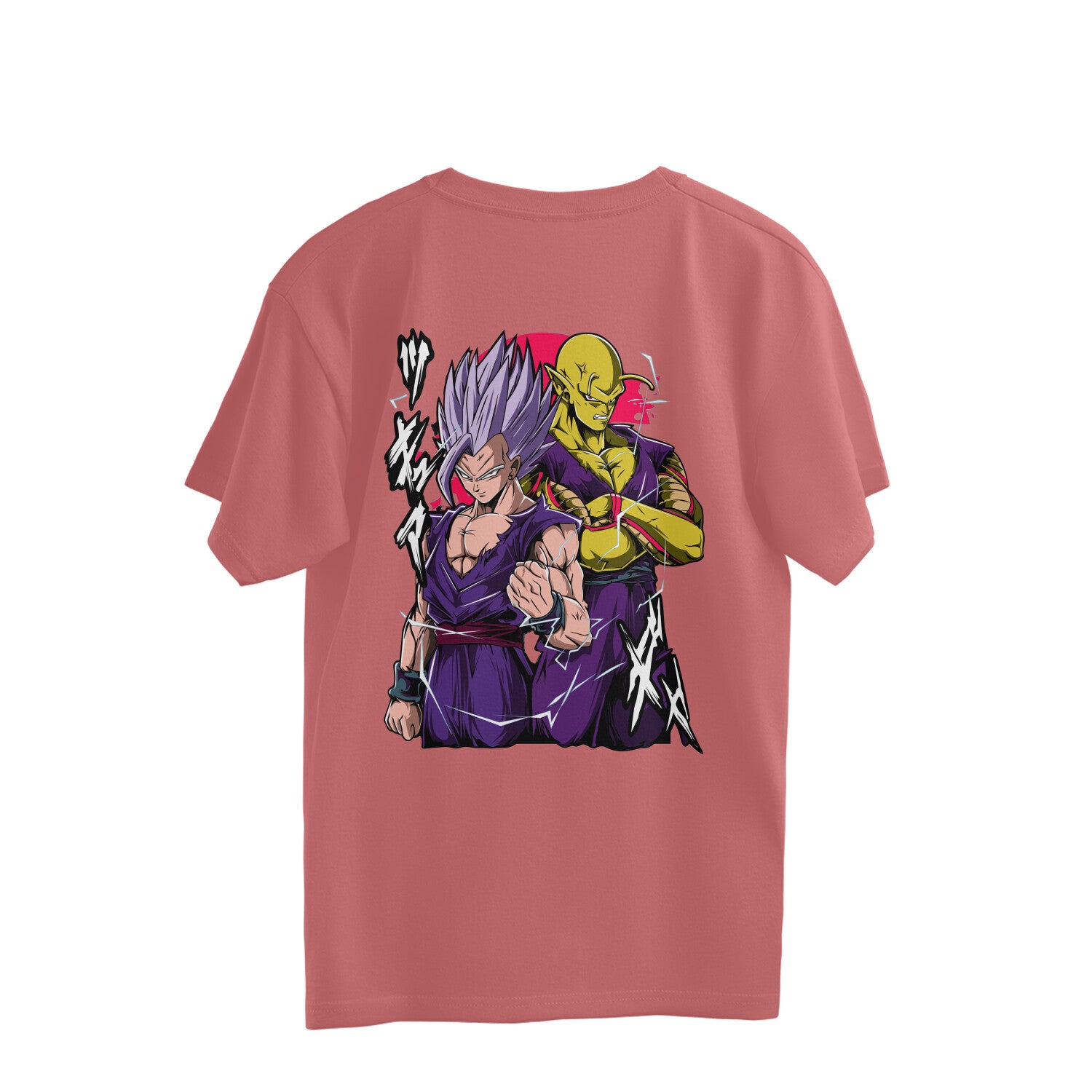 Men Ultra Vegito graphic back printed oversized Tee