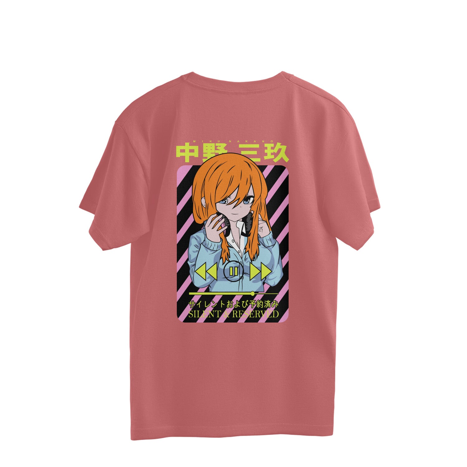 Women Miku Nakano graphic back printed oversized Tee