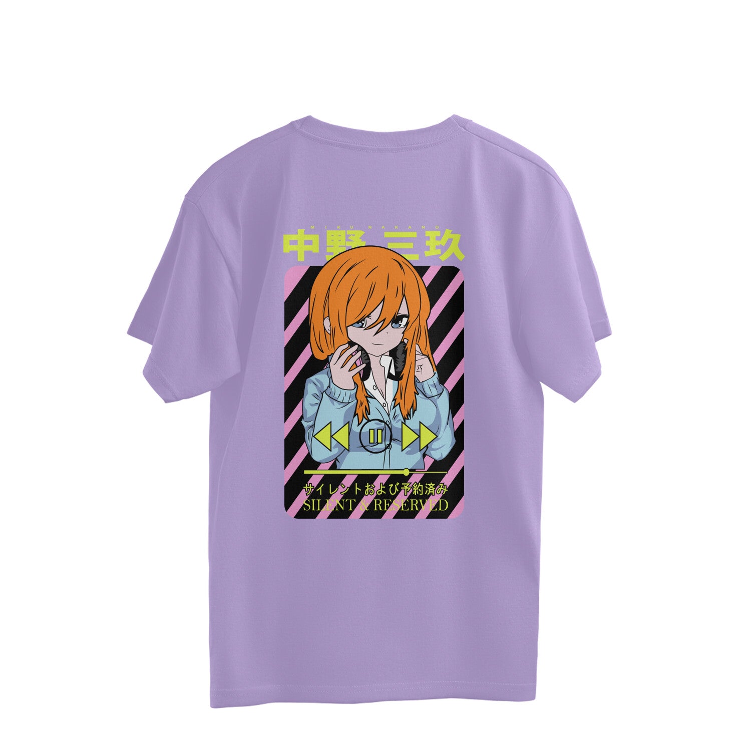 Women Miku Nakano graphic back printed oversized Tee