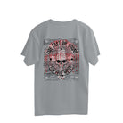 Grey half sleeve streetwear T-shirt for men