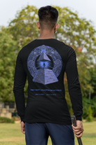 black long-sleeve shirt for men