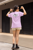 Women half sleeve pink graphic tee cotton