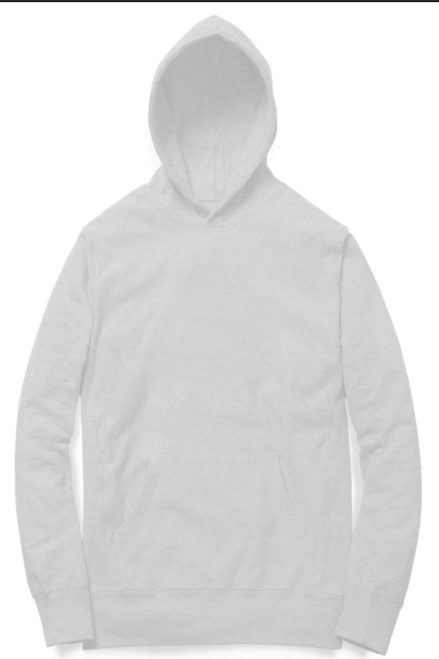 Gray hoodie on a white background