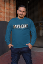 Back graphic detail navy blue oversized men’s tee