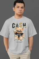 Men’s Street Wear Regular Fit Grey Graphic Tee
