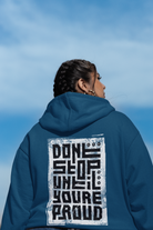 navy blue graphic back printed oversized hoodie womens fashion