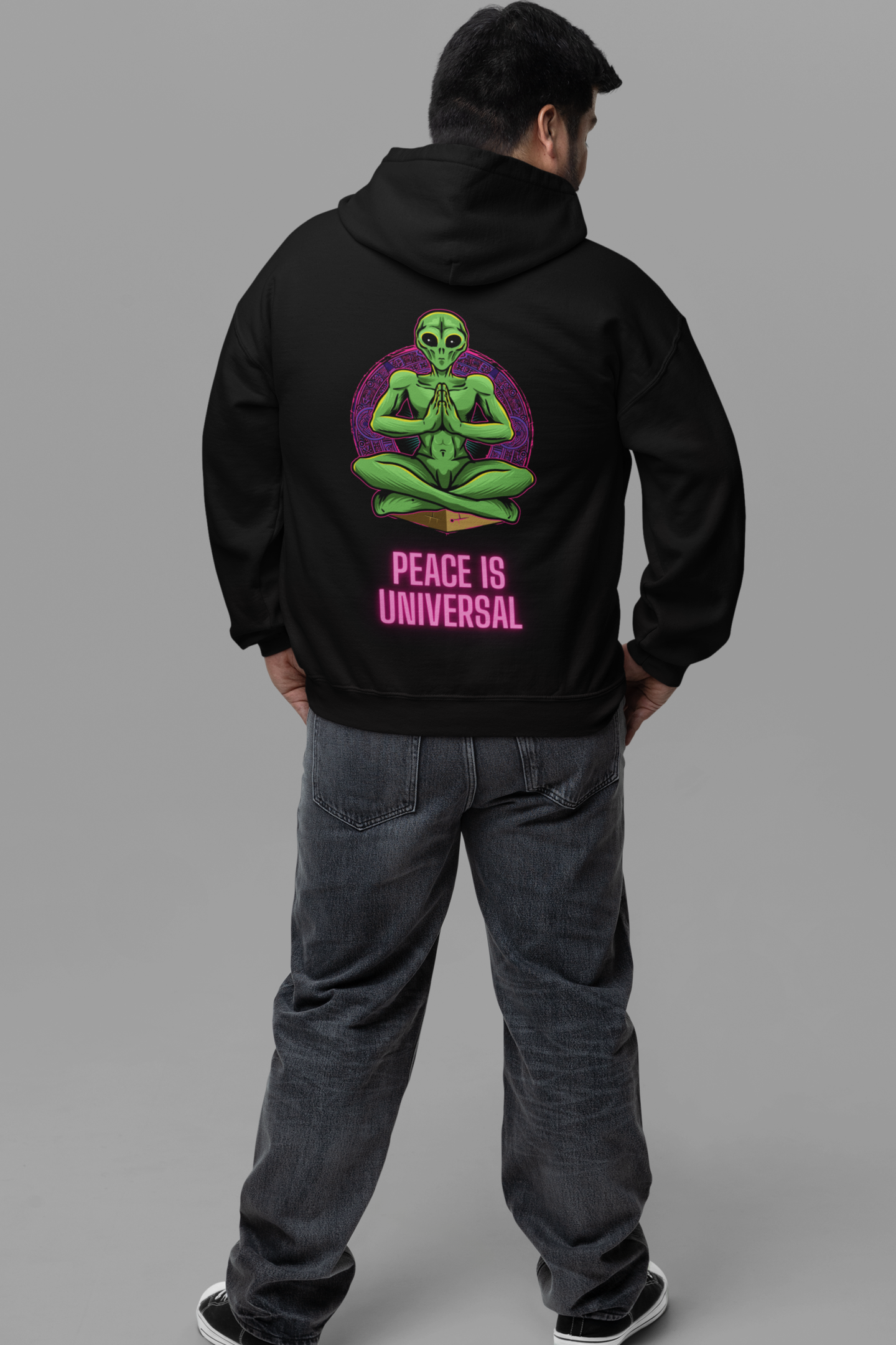 men’s black oversized hoodie