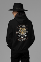 Bikers black back graphic printed hoodie for men