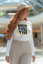 Women’s white graphic printed long sleeve regular fit tee