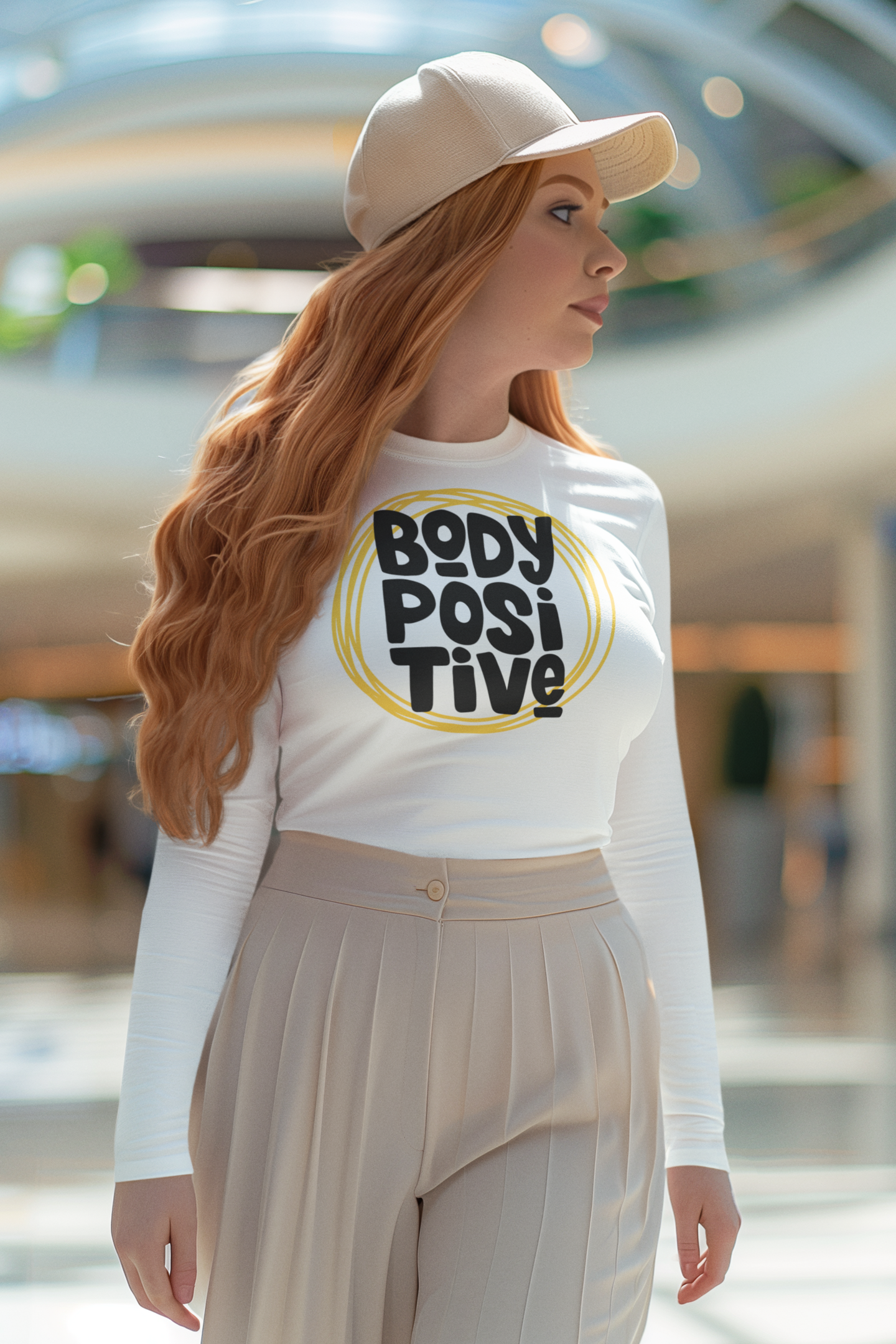 Women’s white graphic printed long sleeve regular fit tee