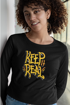 Casual black graphic printed t-shirt regular fit women