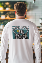 Men’s white full sleeve graphic printed oversized tee