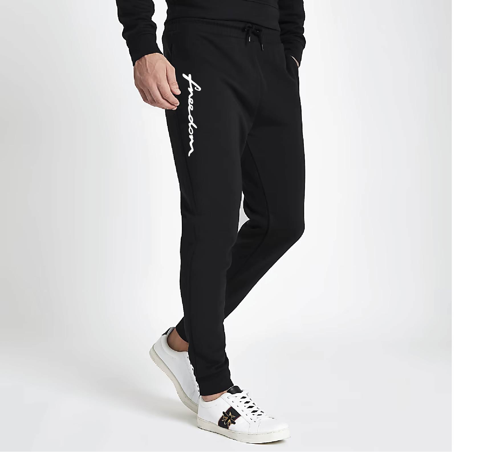 Freedom Graphic printed black Men's Joggers