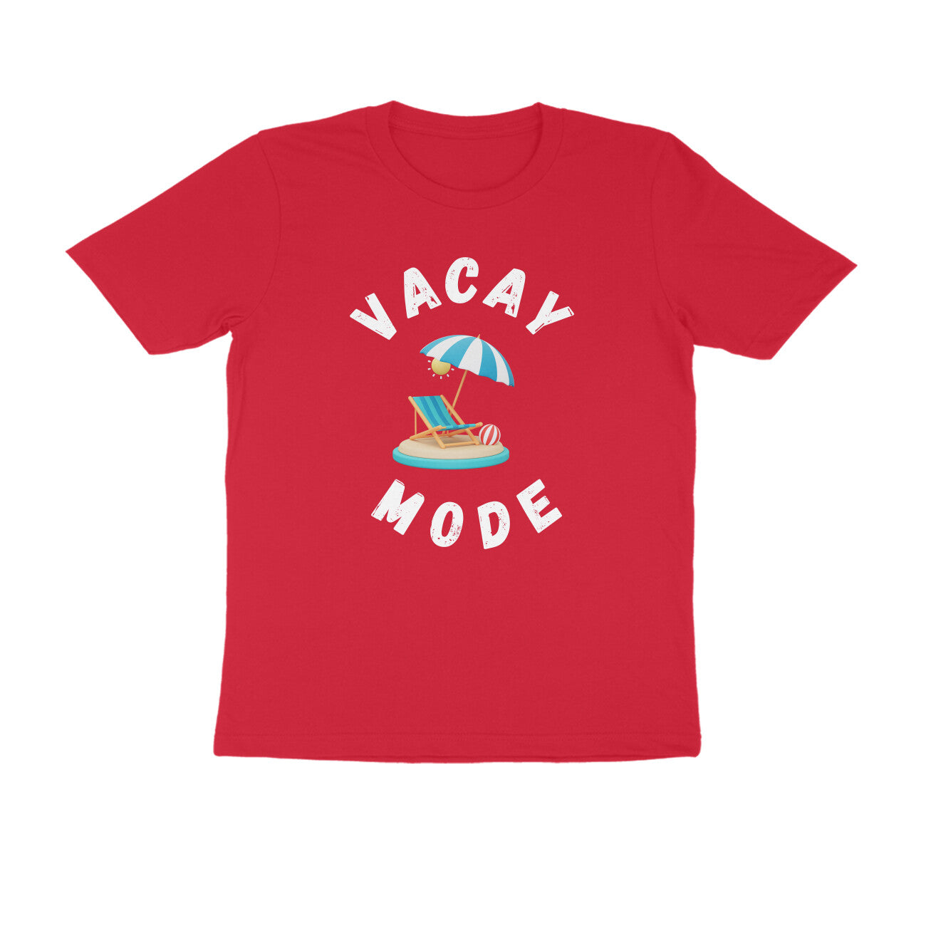 Vacation mode Printed Crew Neck T-Shirt for men Women