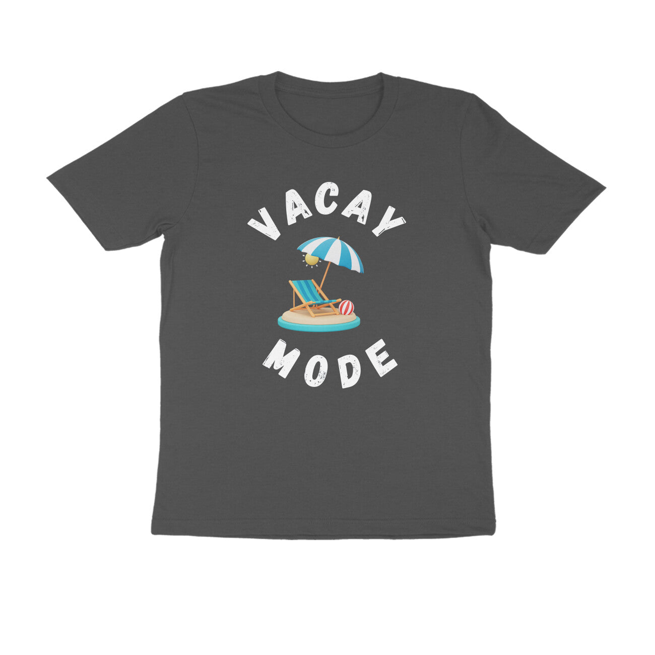 Vacation mode Printed Crew Neck T-Shirt for men Women