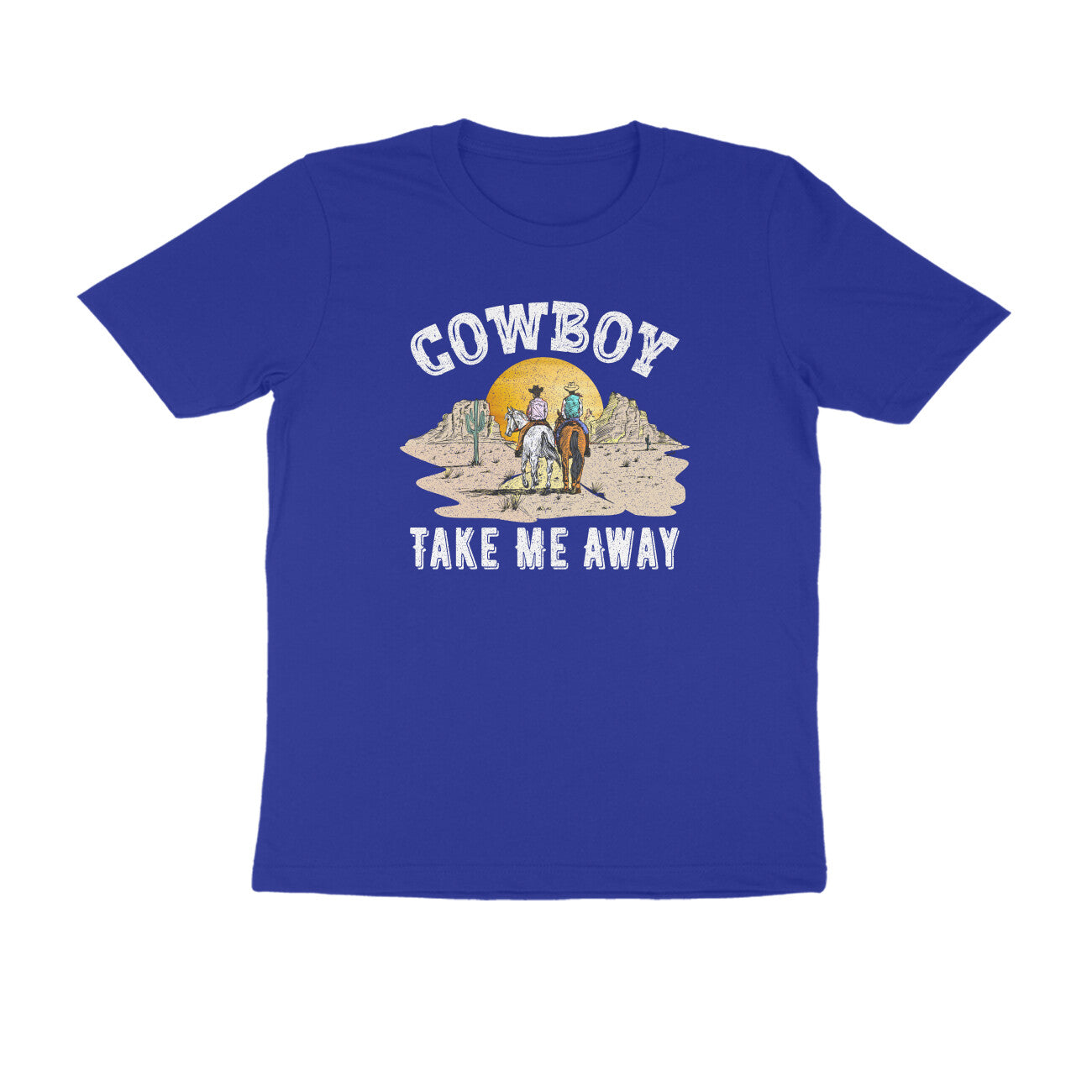 Cowboy printed round neck t-shirt for Women