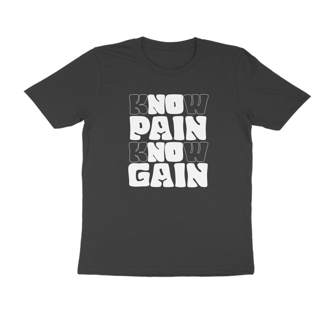 men gym wear printed t-shirt with motivational message