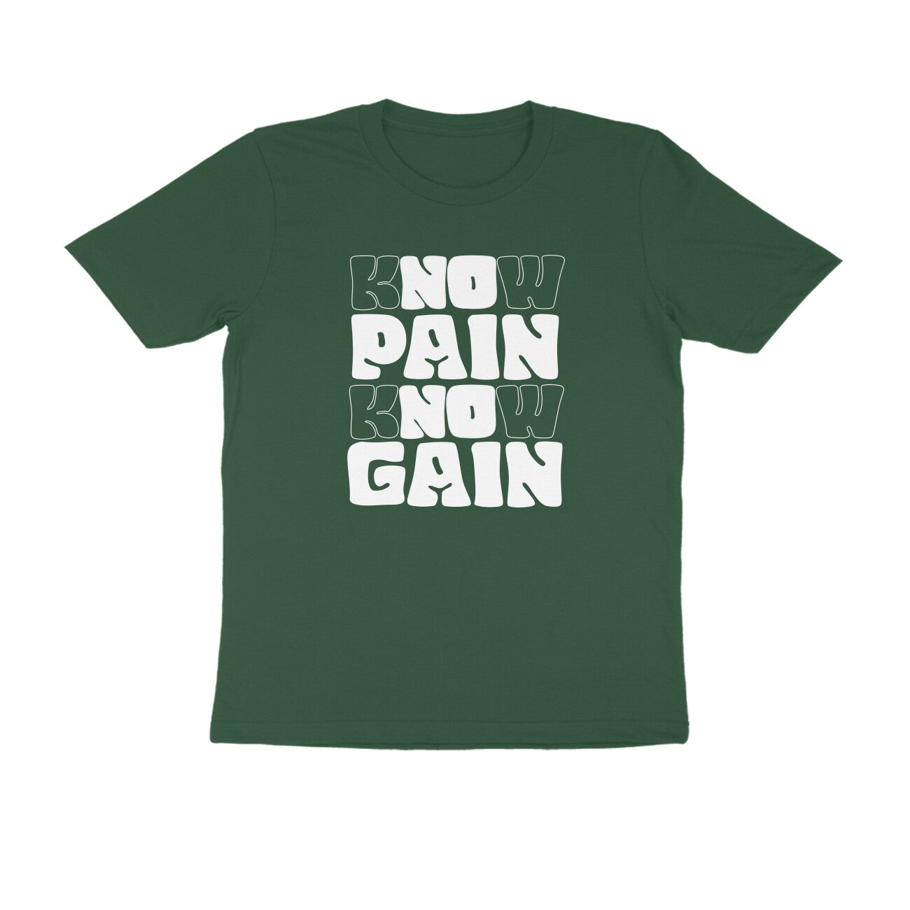 men gym graphic printed motivational slogan tee