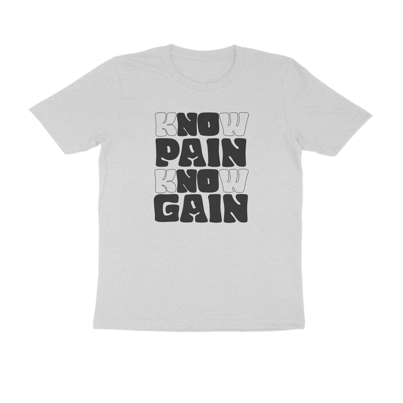men performance gym crew neck motivational text tee