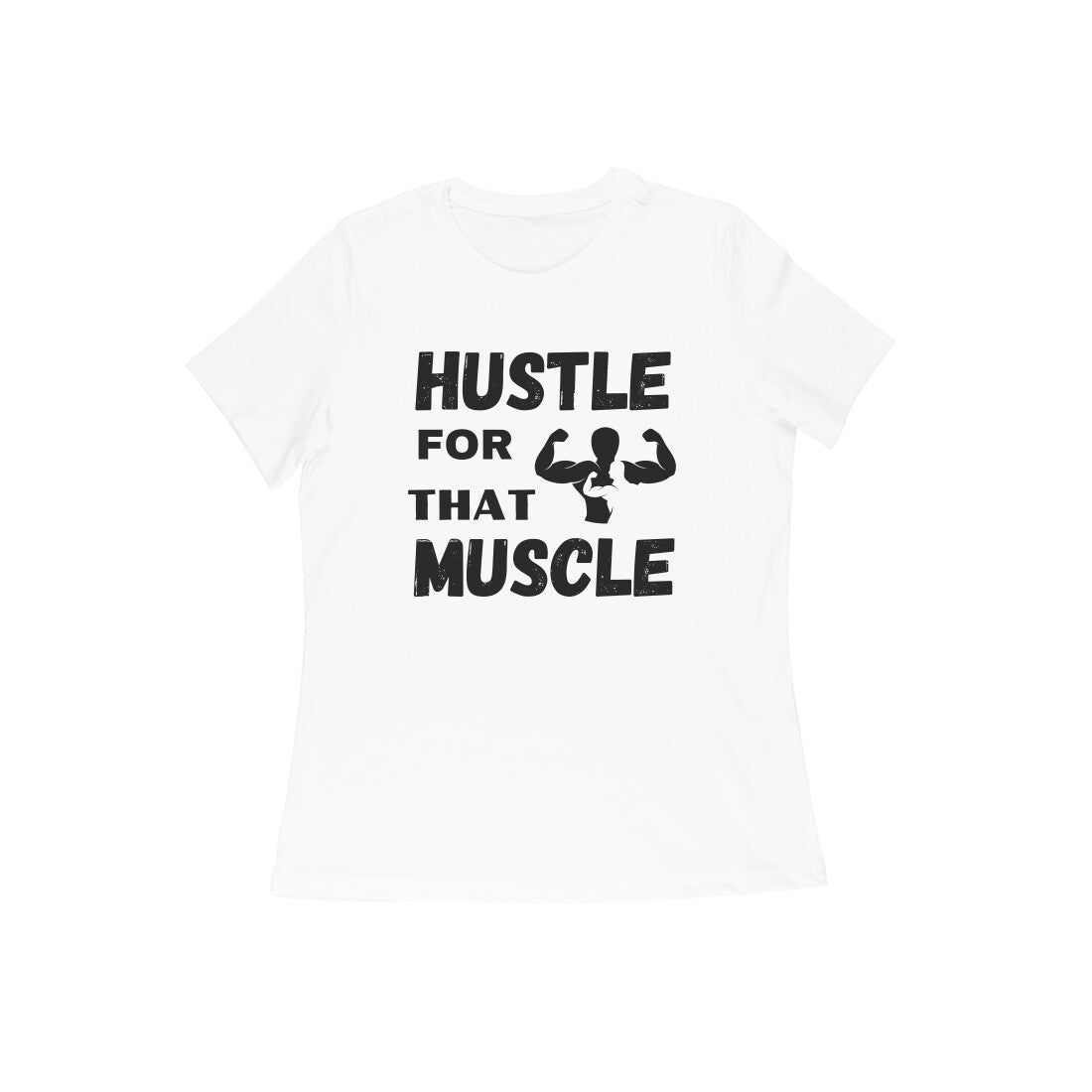 motivational printed gym t-shirt for women crew neck fitness apparel